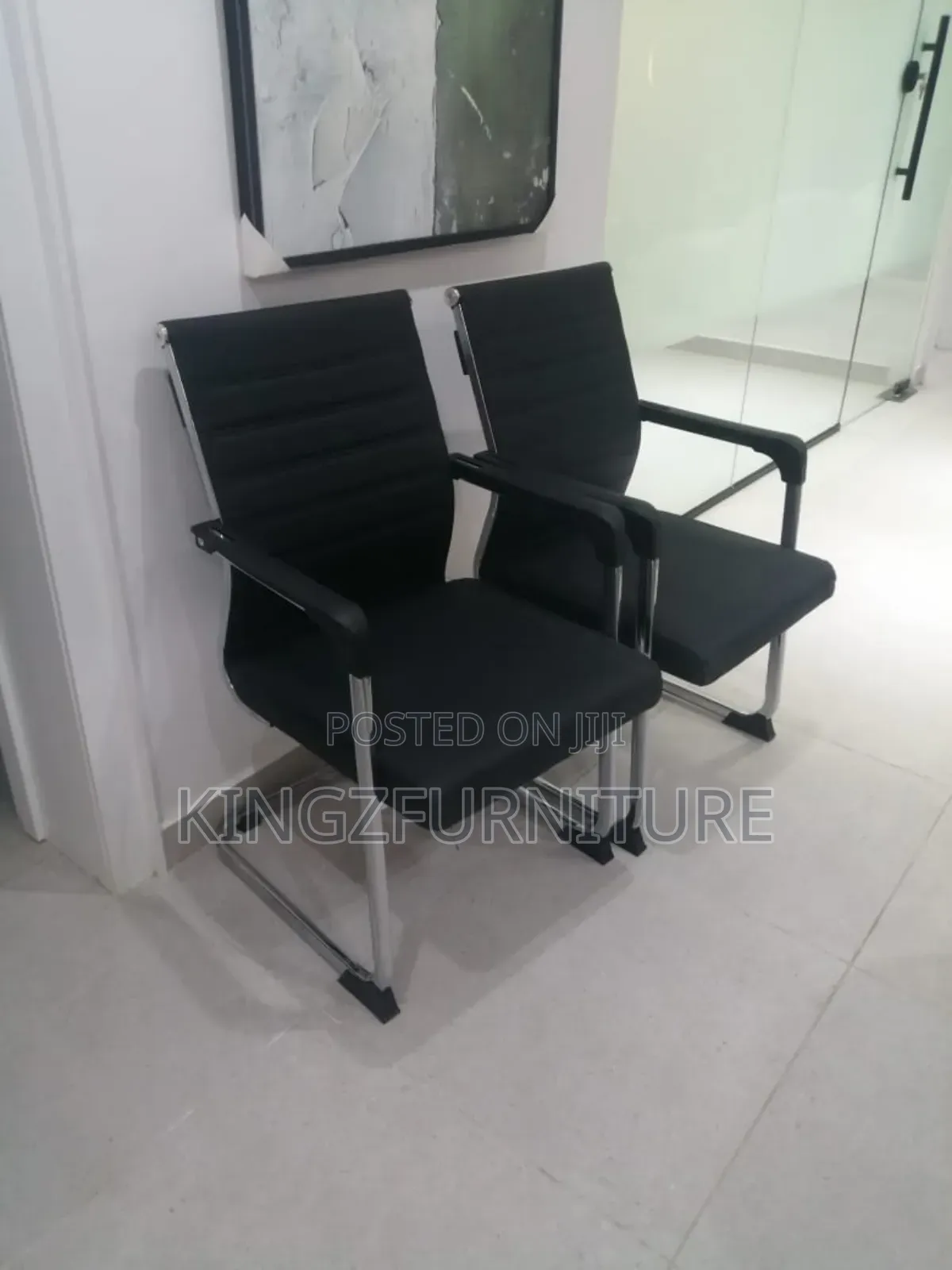 Leather Cantilever Visitors Chairs