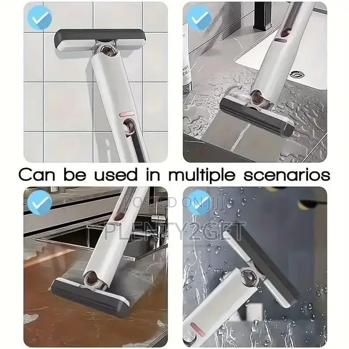 Compact Portable Cleaning System With Quick-Dry Mop Heads - Multi-Su