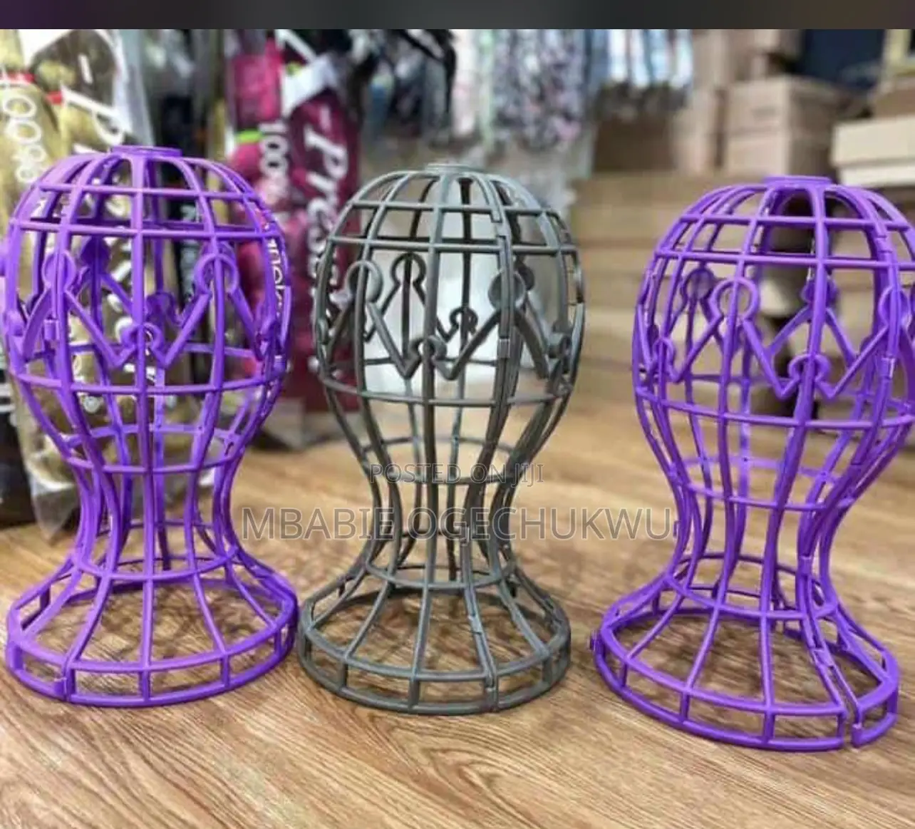 Basket Plastic Wig Stand