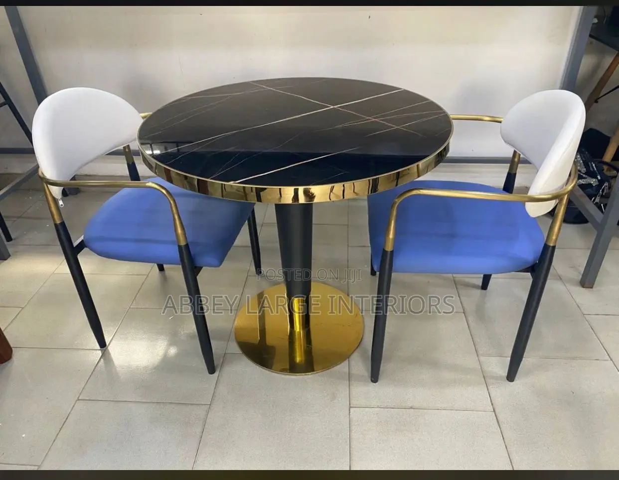 Modern 2 Seater Marble Dining Set