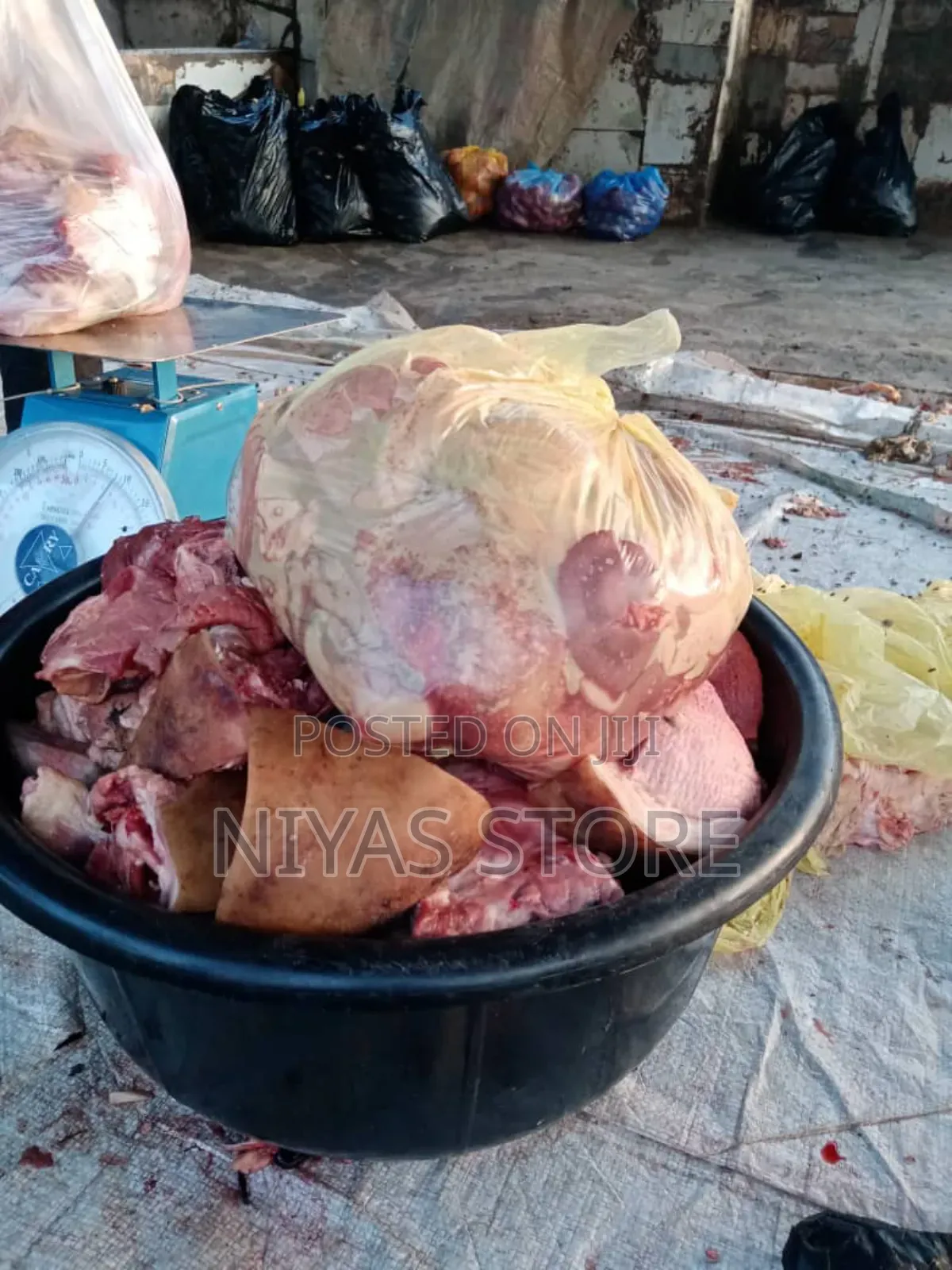 Freshly Slaughtered Cow And Ram