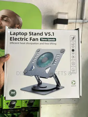 Laptop Stand With Rechargeable Cooling Fan - Anti - Heat System