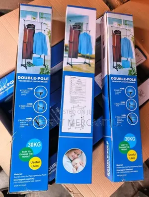 Double Pole Telescopic Cloth Hanger 30kg