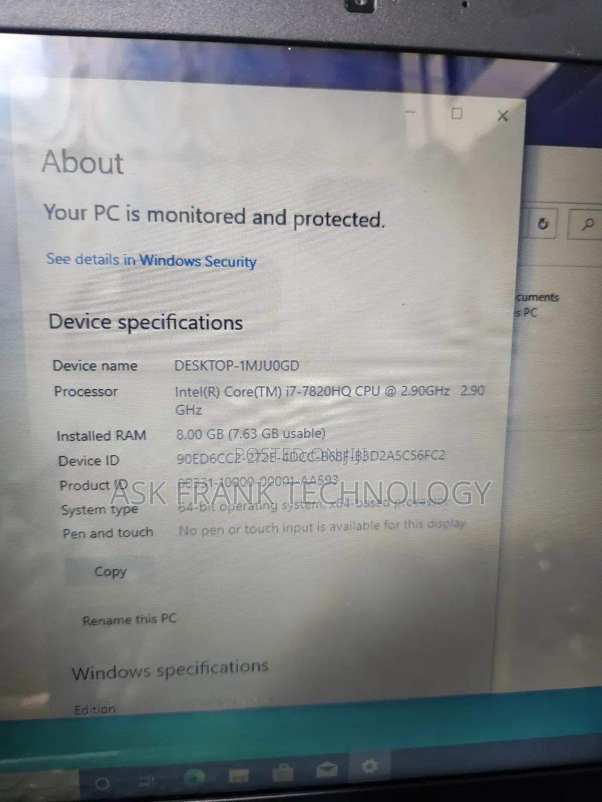 Laptop Dell Latitude 5580 8GB Intel Core i7 SSD 256GB