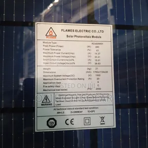480watts Flames Electric 108cells Panel