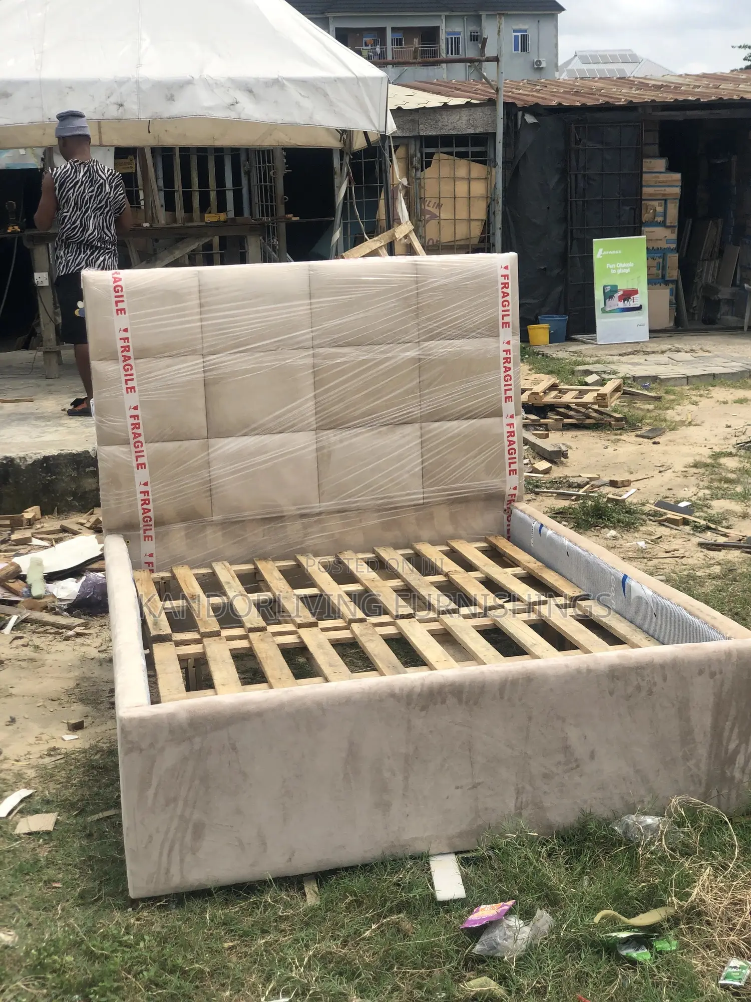 Suede Padded Bed Frames 4.5 by 6