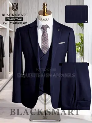 Quality Corporate Blacksmart Stripe Turkish Men’S Suit