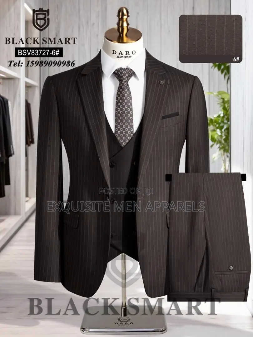 Quality Corporate Blacksmart Stripe Turkish Men’S Suit