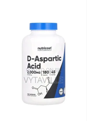 Nutricost D- Aspartic Acid 500mg Capsules X 180 (2,000mg Per Serving)