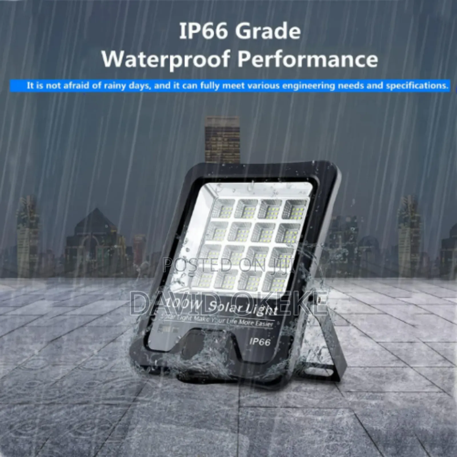 100w Solar Flood Light Separate Panel