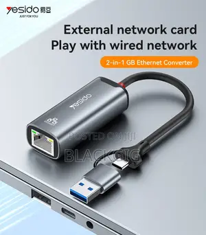 2in1 Rj45 Adapter Typec Usb Hub Ethernet Internet Cable Adapter