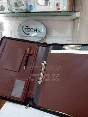 A4 Portfolio With Zipper- Leather Pu Padfolio With Detachable Binder