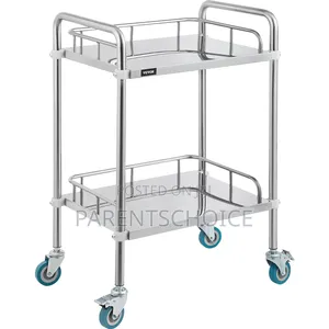 Hospital Lab S Cart Trolley Stainless Steel Two Layer