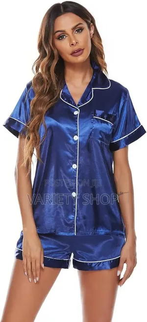 Ladies Satin Pyjamas Set,Comfy House Cloth,Pyjamas Party Outfits