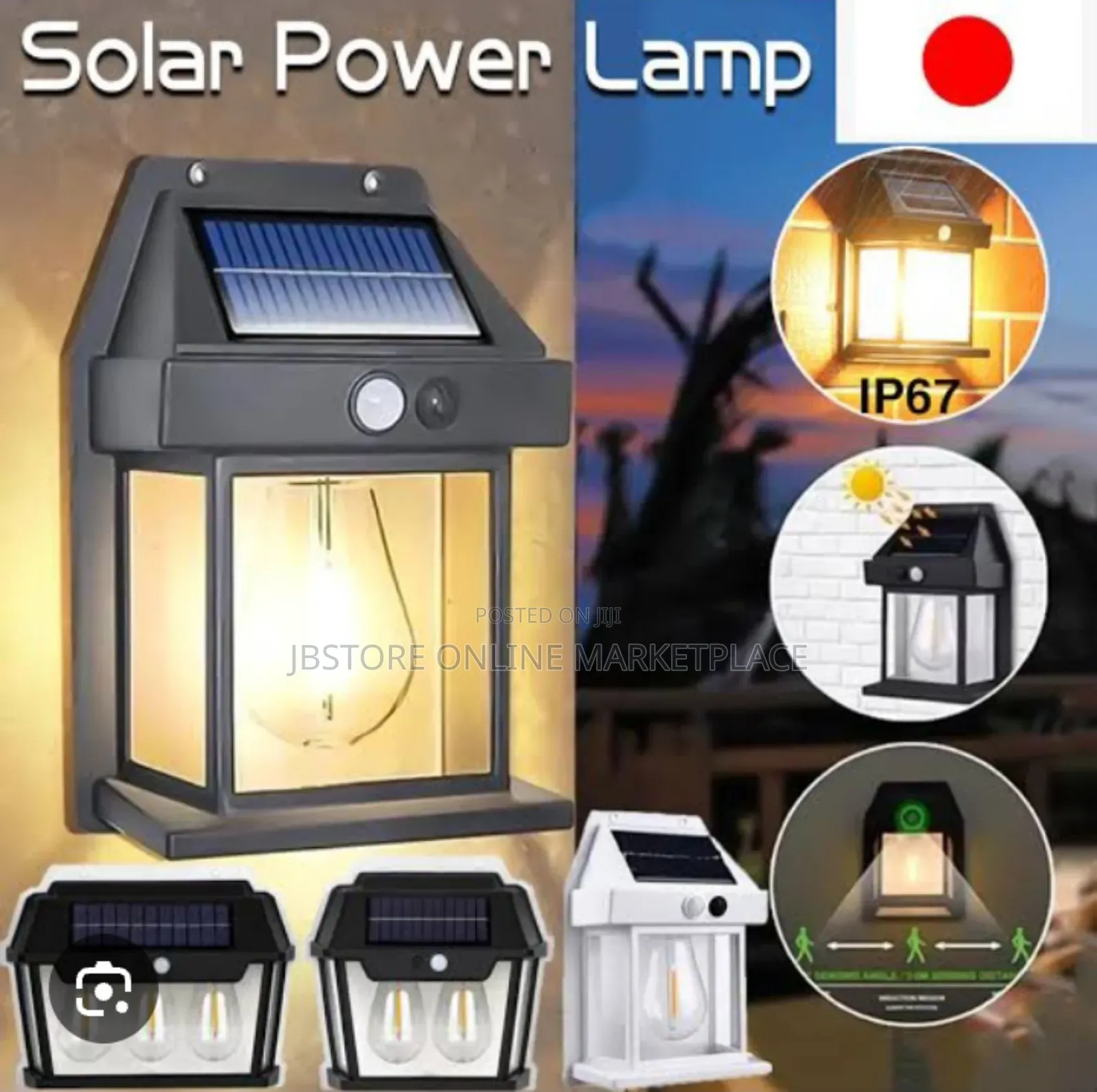 Solar-Powered Wall Lamp Motion-Sensing Technology,Often 4used Security