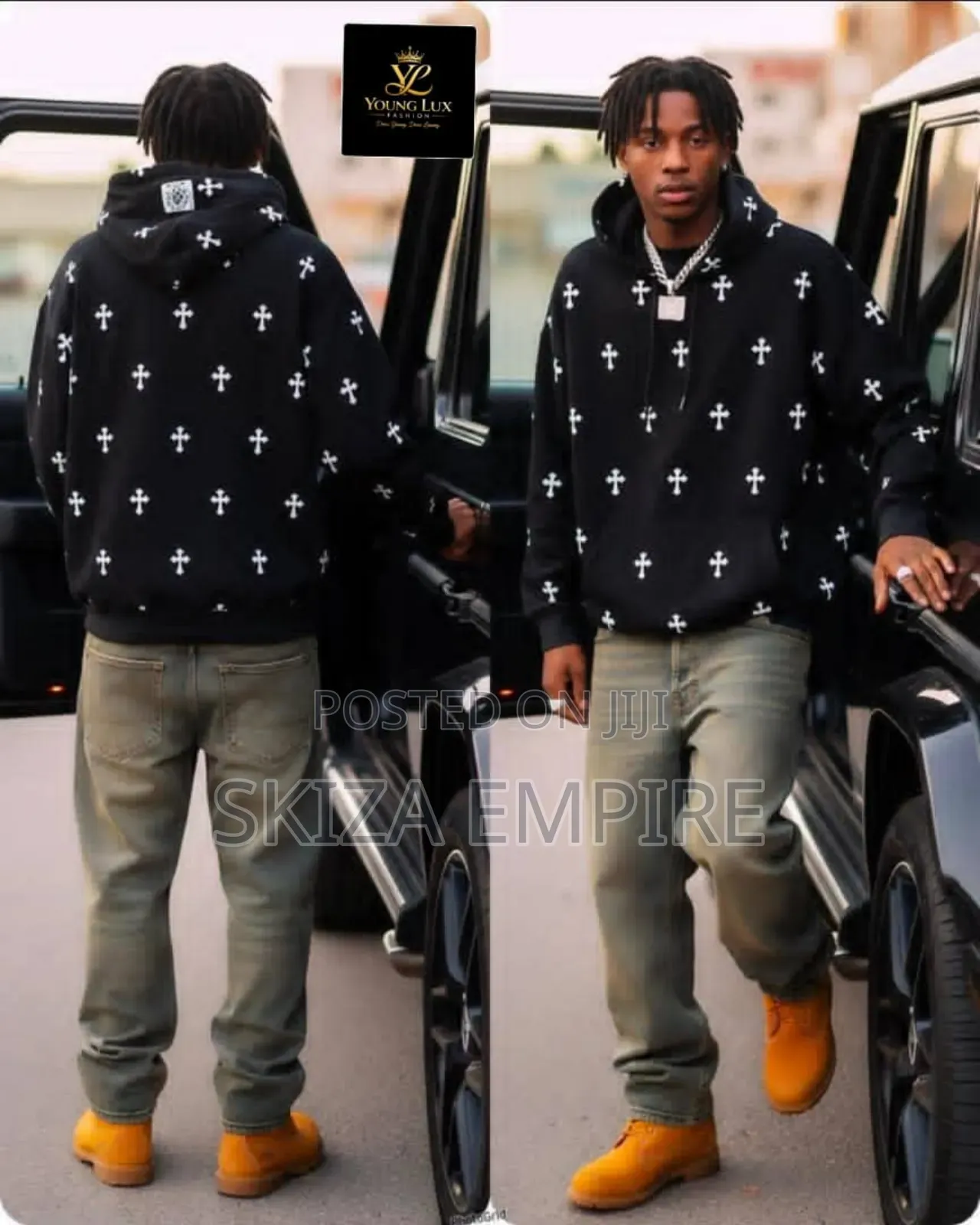 Mustard Black and Yellow Hoodie