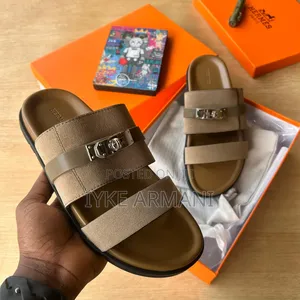 Hermès Leather Slides