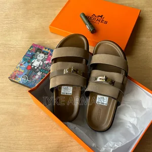 Hermès Leather Slides