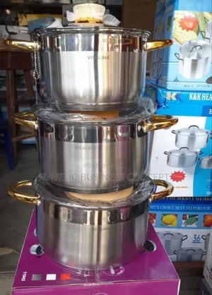 Strong Stainless Set of Pots