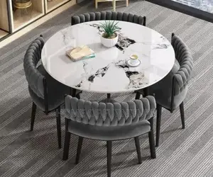 Quality Imported 4 Seater Dining Sets (4 Chairs + 1 Marble Top Table(
