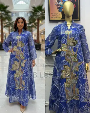 Luxury Rhinestones Flowery Kaftan