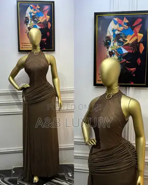 Luxury Sleeveless Draped Dress