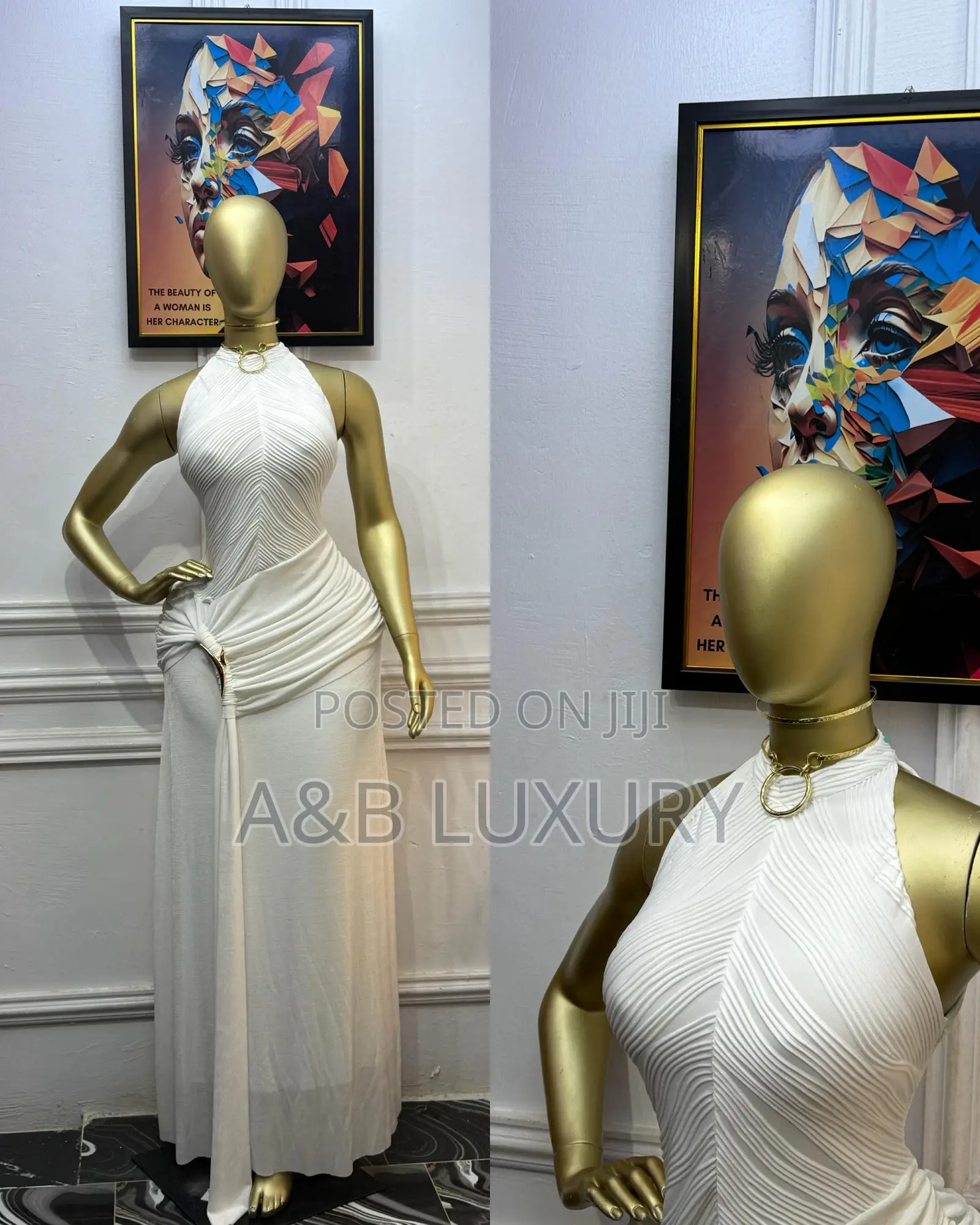 Luxury Sleeveless Draped Dress