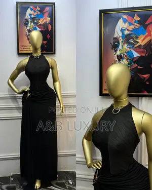 Luxury Sleeveless Draped Dress