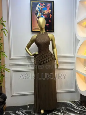 Luxury Sleeveless Draped Dress
