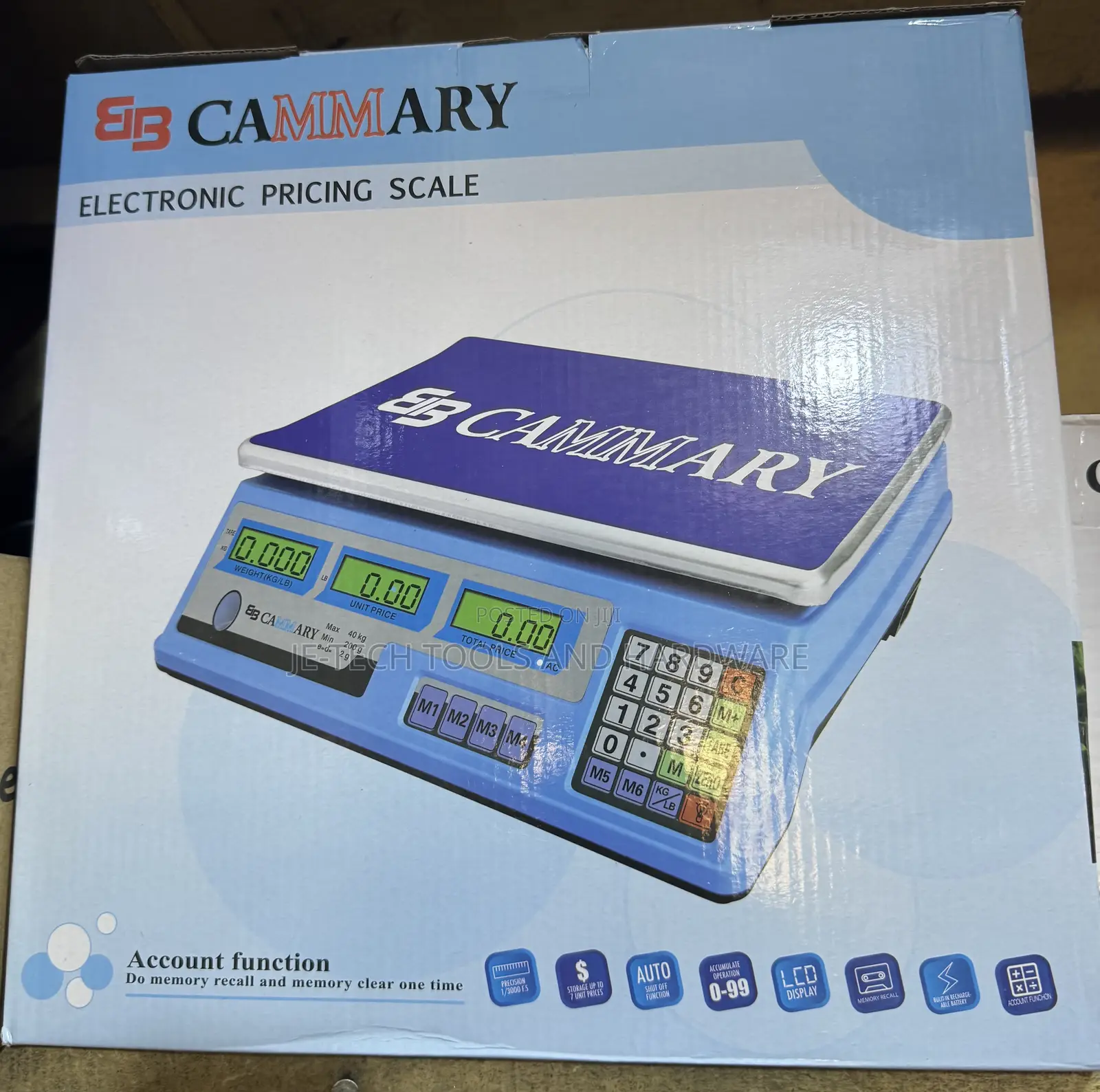 Bb Cammry 40kg Electronic Pricing Scale