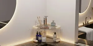 Light Luxury Double Layer Vanity Storage Rack