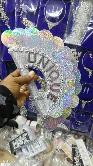 Portable Size Silver Unique Hand Fan, Made With Love