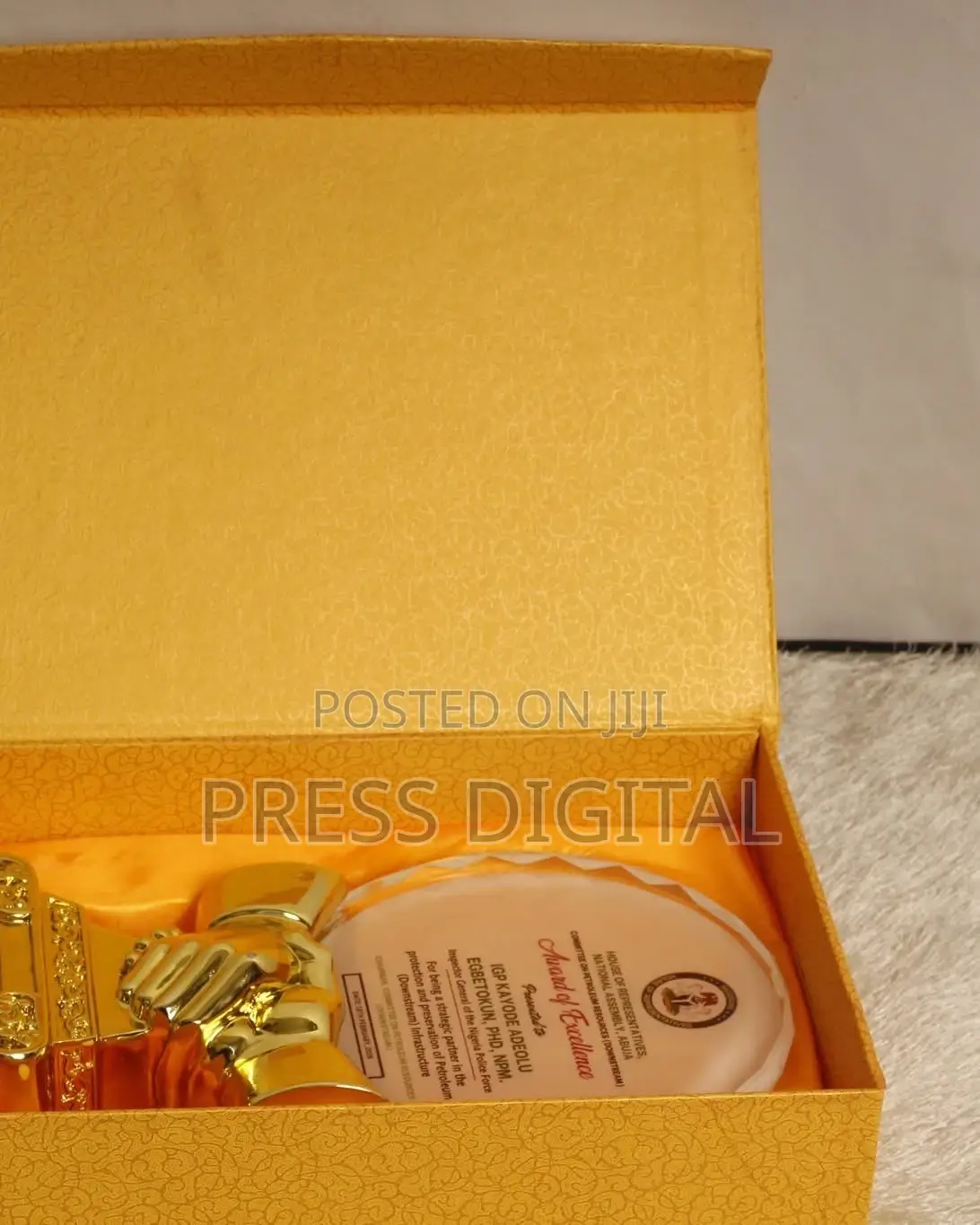 Luxury Executive Glass Gold Plaque