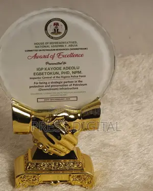 Luxury Executive Glass Gold Plaque