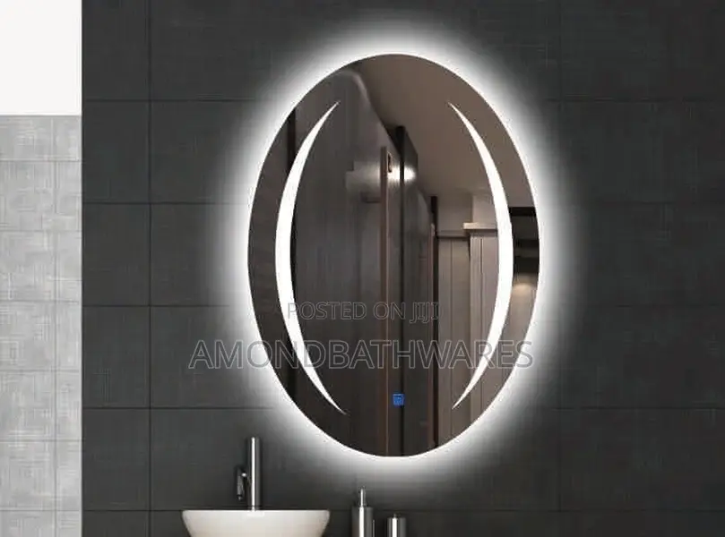 80 by 60cm Oval Mirror