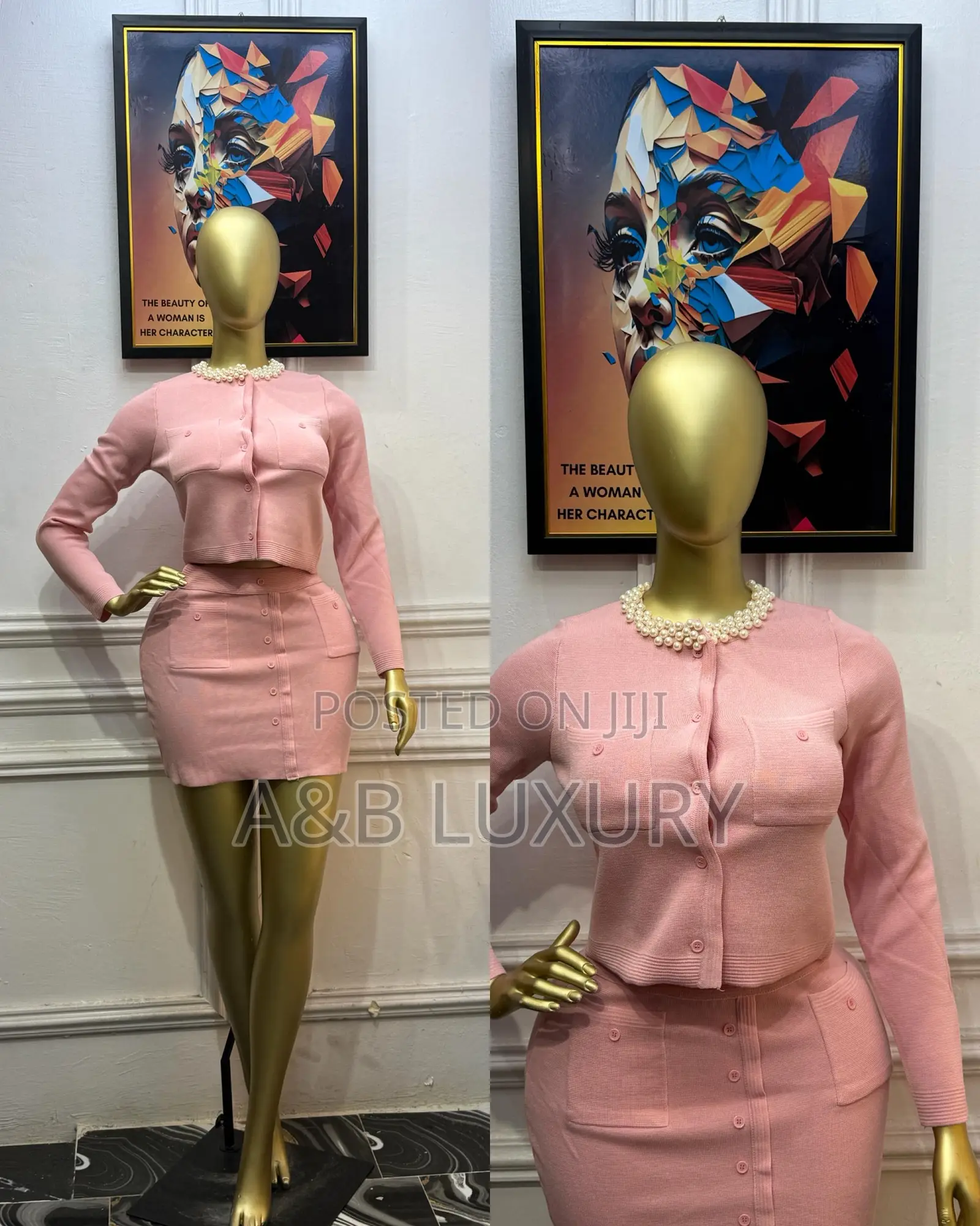 Luxury Longsleeved Beaded Skirt Sets