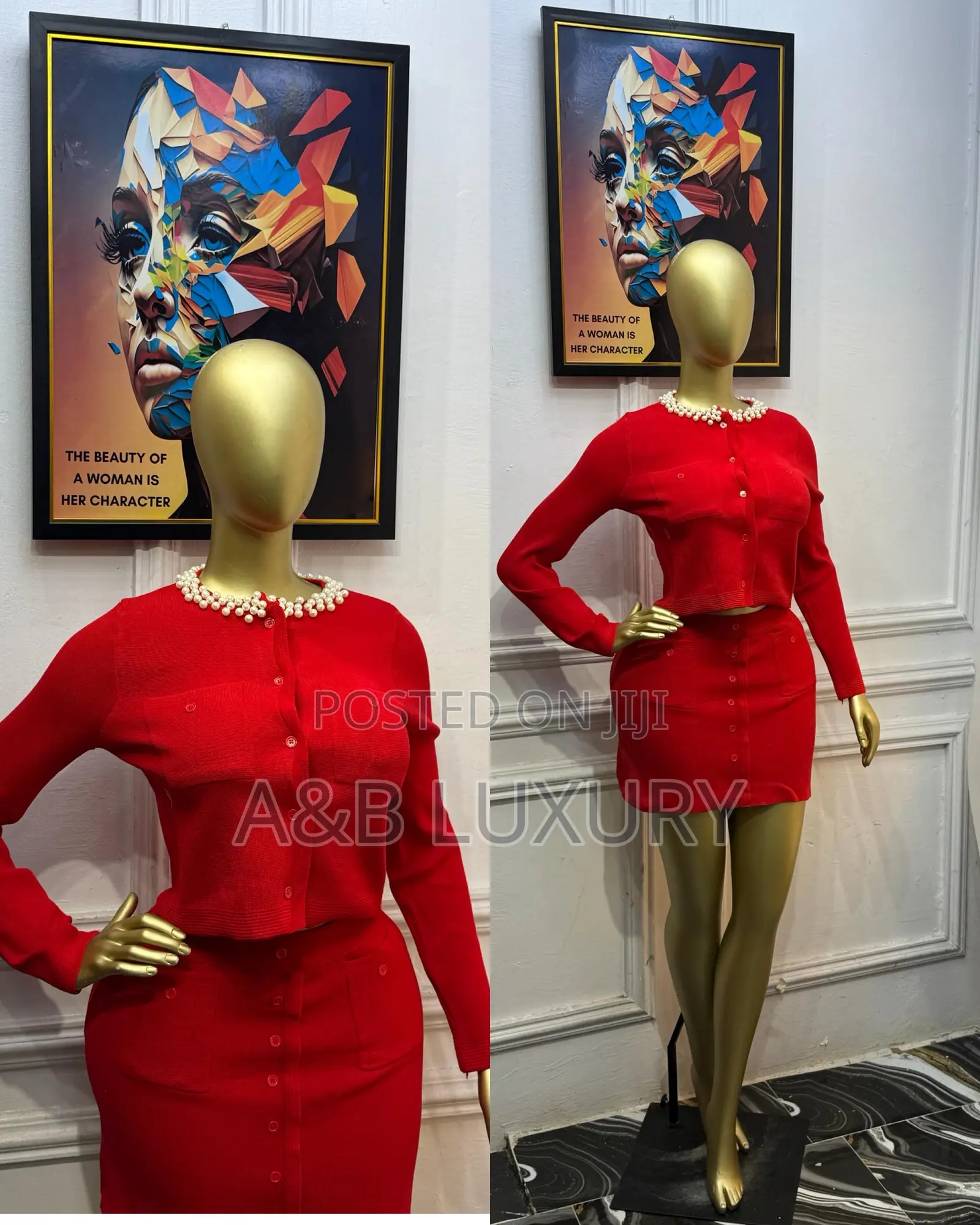 Luxury Longsleeved Beaded Skirt Sets