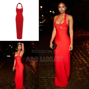 Luxury Halter Neck Cut Out Bandage Dress
