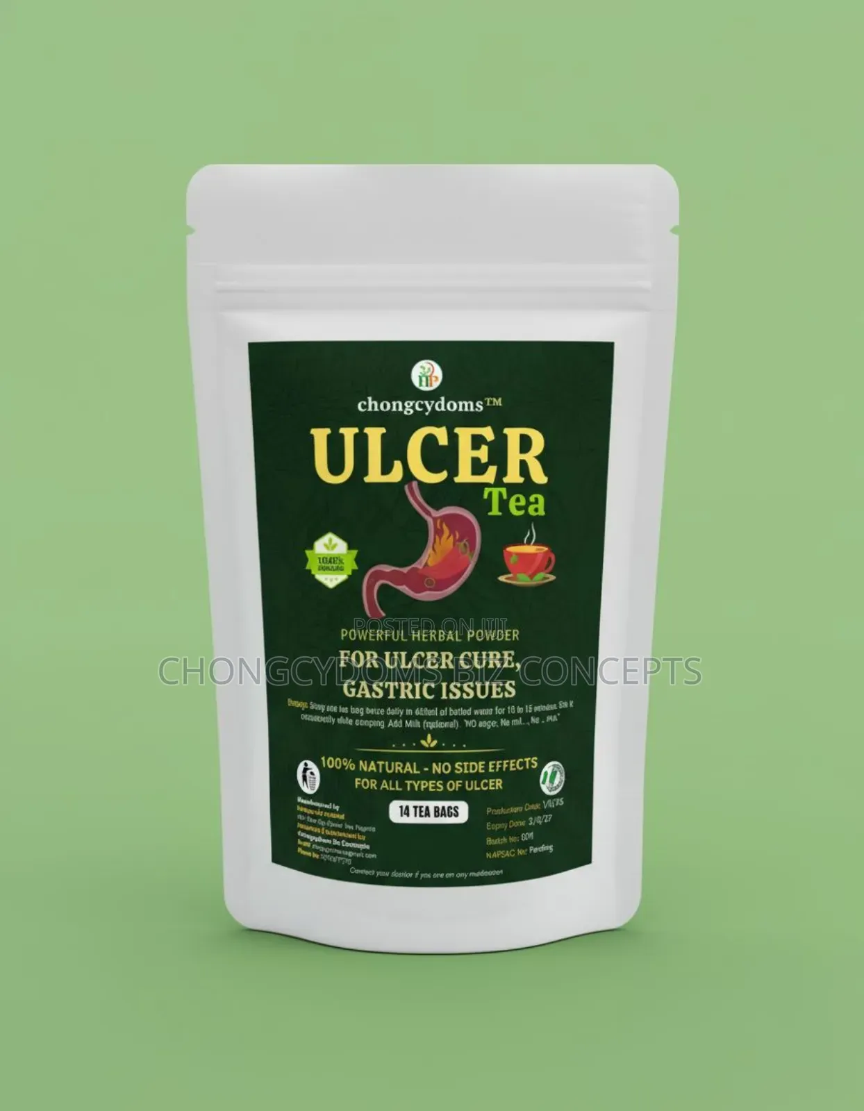 Chongcydoms Ulcer Tea – Natural Herbal Stomach Support