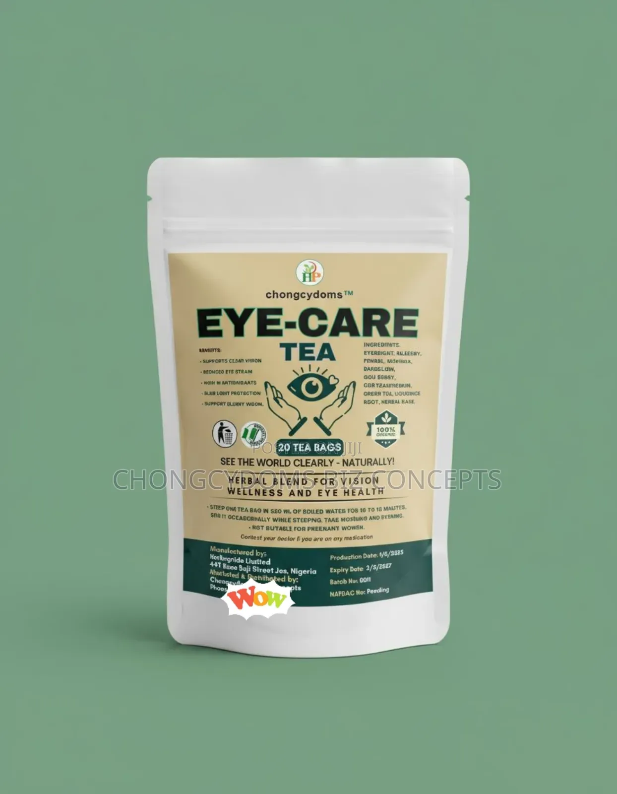 Chongcydoms Eye-Care Tea – Natural Herbal Tea for Vision Support