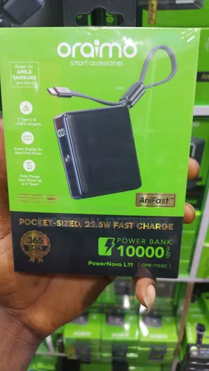 Oraimo Pocket Size High Speed Charger 10000mah Powerbank