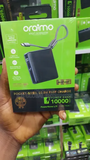 Oraimo Pocket Size High Speed Charger 10000mah Powerbank