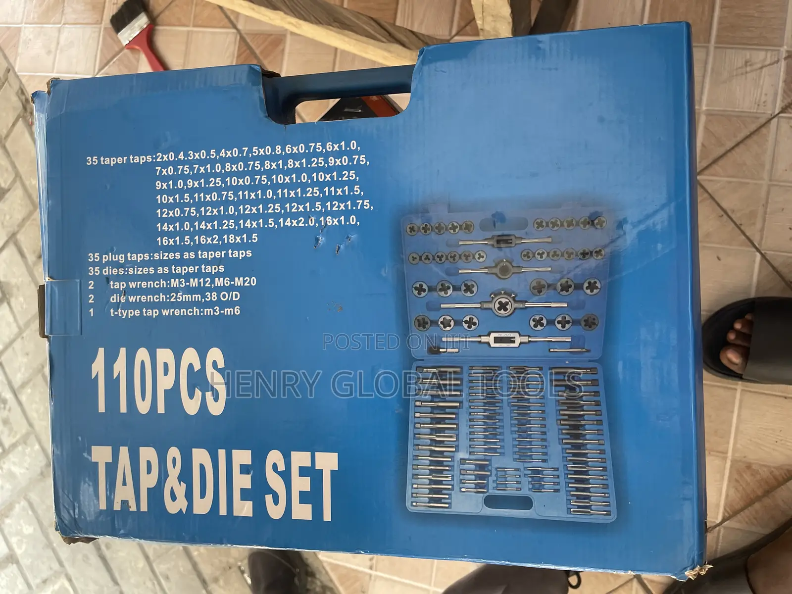 110pcs Complete Tap Dies Drill Set