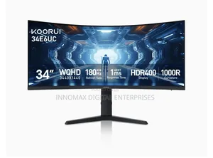 Koorui 34-Inch Curved 3440×1440 Gaming Monitor,180hz,Pip/Pbp,Freesync