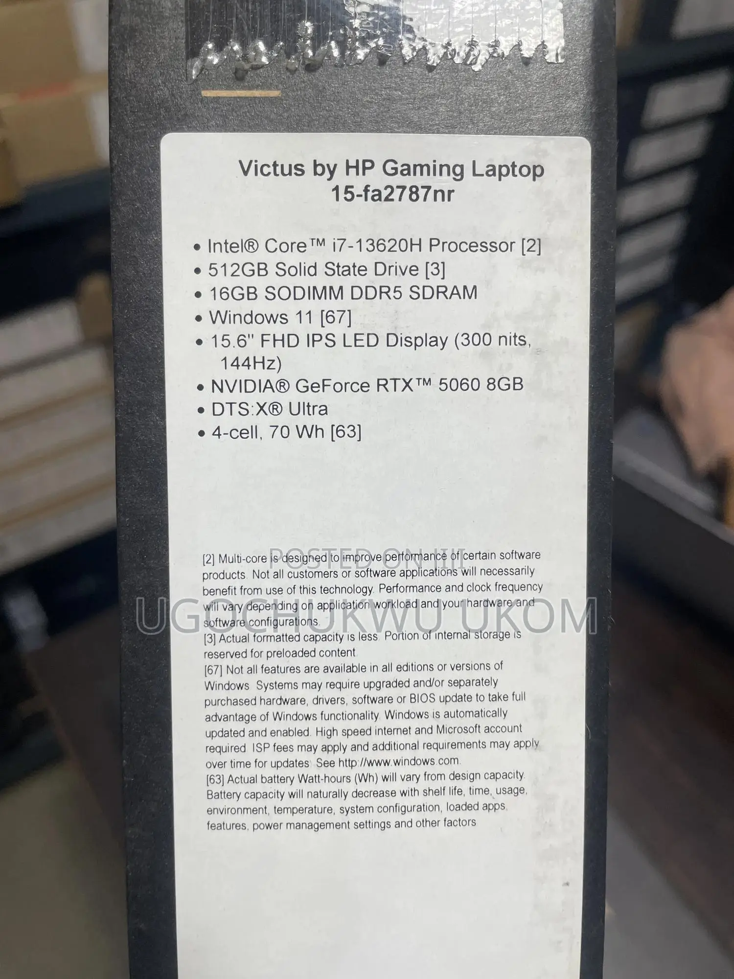 New Laptop HP 16GB Intel Core i7 SSD 512GB