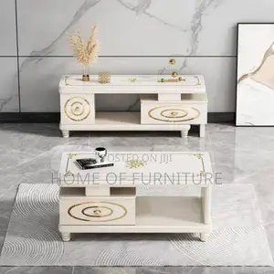 Unique Foreign Imported Marble Top Centre Table + Tv Stand Set