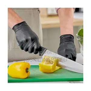 100 PCS Black Nitrile Hand Gloves Powder-Free Medium