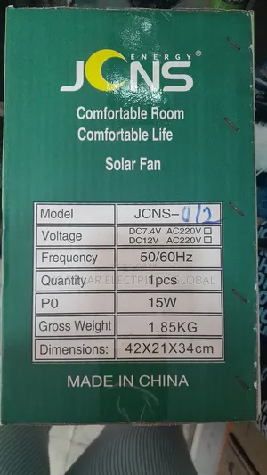 12 Inches Solar Fan With Solar Panel (Ac/Dc) – Works Without Light
