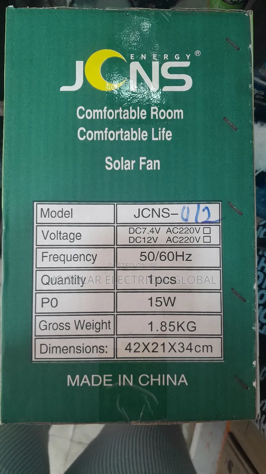 12 Inches Solar Fan With Solar Panel (Ac/Dc) – Works Without Light