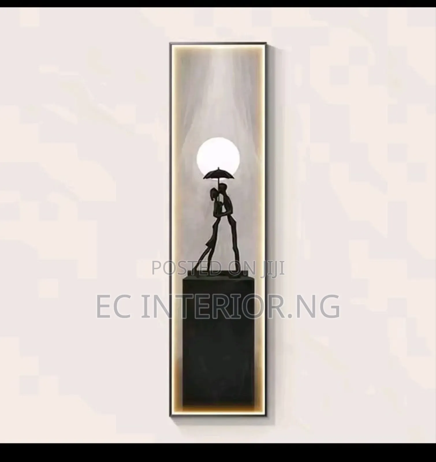 Modern Abstract Art Interior Painting Led Wall Hanging Lamp